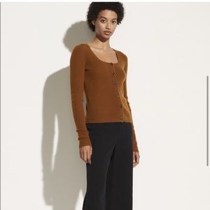 Vince Square Neck Cashmere Cardigan // Size SX